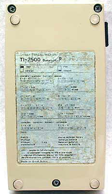Rear of the 2nd. version TI 2500