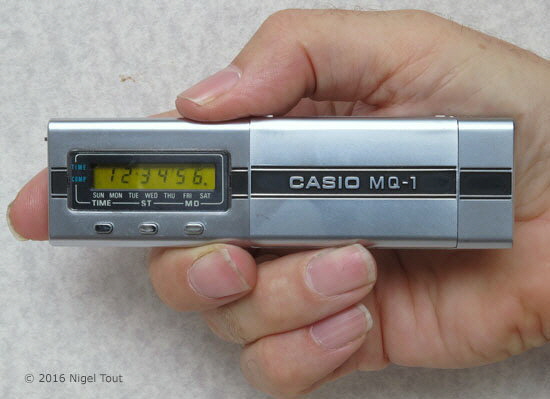 Casio M-Q1 in hand
