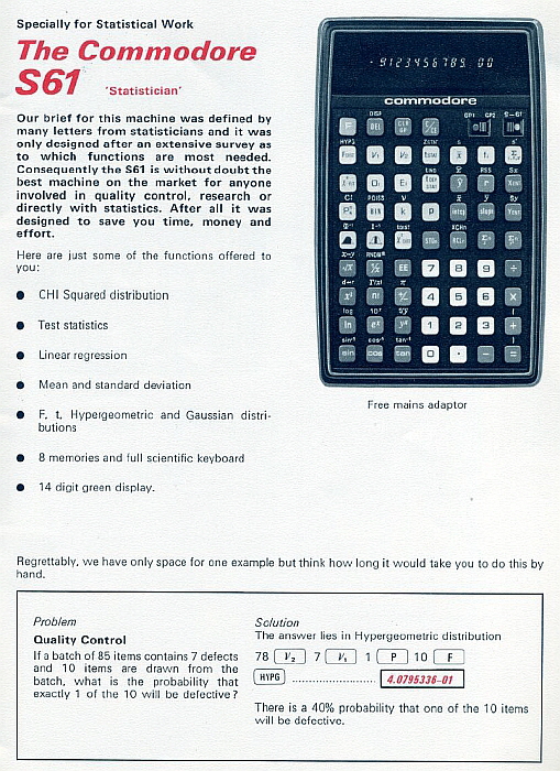 Commodore Brochure S61
