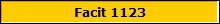 Facit 1123