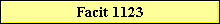 Facit 1123