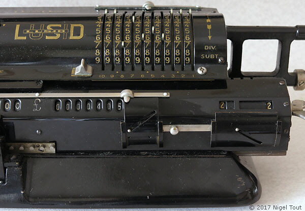 Original Odhner LUSID d Sterling currency calculator